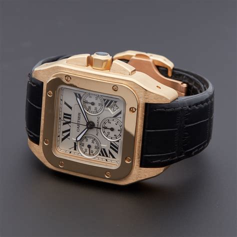 cartier santos 100 replica price|pre owned cartier santos 100.